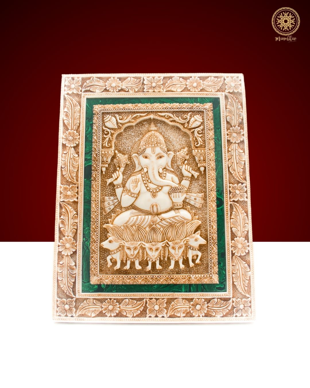 Handmade Lord Ganesha Wall Hanging Frame | Ganpati Decorative Art