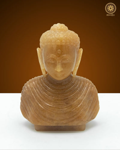Natural Yellow Aventurine Buddha Statue | Handmade Decorative Sculpture