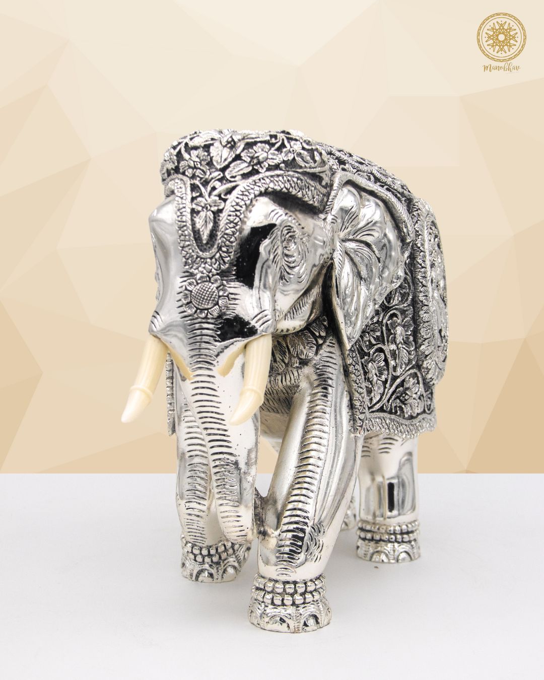 Unique Silver Plated Elephant Figurine | Ideal for Home Decor, Table Decor and Gifting