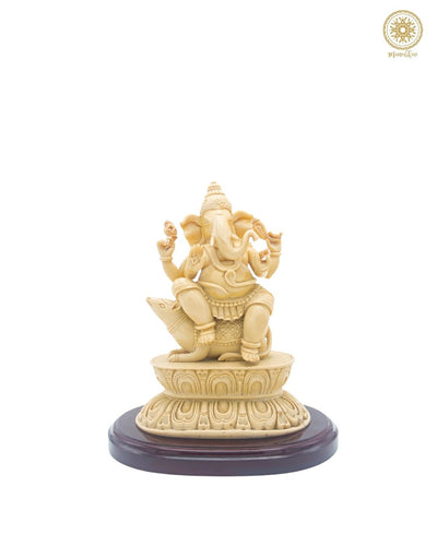Marble Dust Ganesha Statue for Table Decor