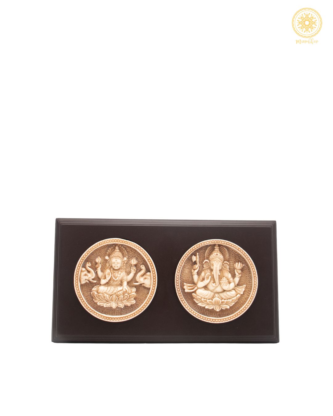 Divine Ganesha & Lakshmi Wall Hanging Frame | Wooden & Resin Wall Decor