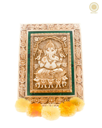 Handgemachter Lord Ganesha-Wandrahmen | Ganpati-Dekorationskunst