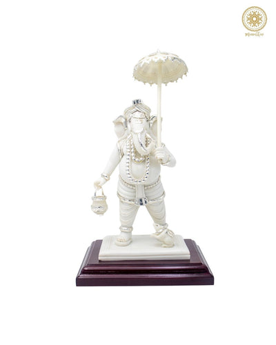 Handcrafted Standing Lord Ganesha Idol with Umbrella