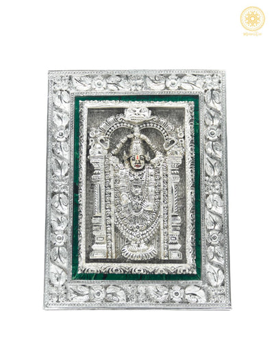 Hand carved Tirupati Balaji Frame | Silver Plated Tabletop