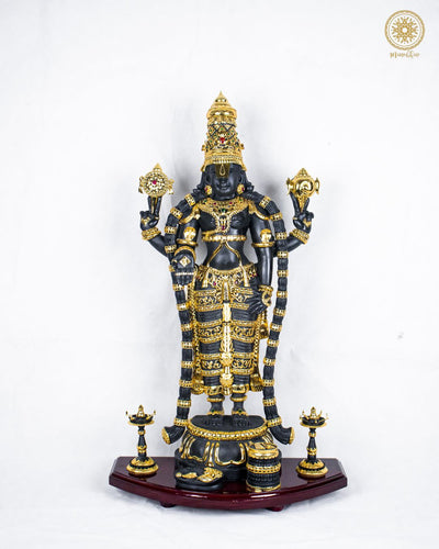 Large Tirupati Balaji Statue with Jewelry | Venkateshwara Idol for Home Temple Decor