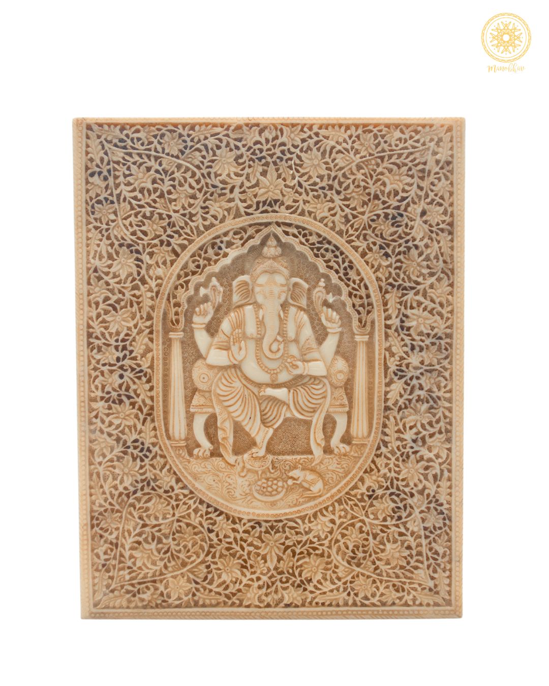 Hand-Carved Lord Ganesha Wall Decor  | Hindu God Sculpture | Ganesha Wall Art