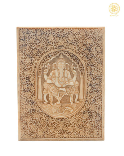 Hand-Carved Lord Ganesha Wall Decor  | Hindu God Sculpture | Ganesha Wall Art