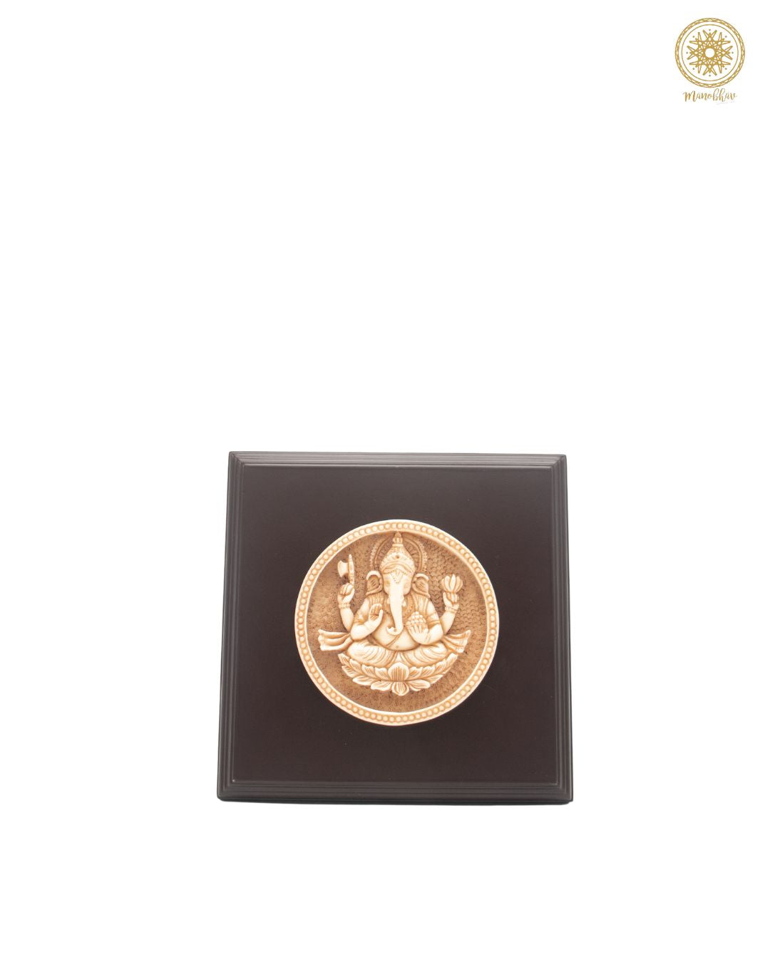 Lord Ganesha Wooden & Resin Wall Hanging Frame | Spiritual Wall Decor