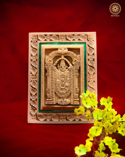 Handgeschnitzter Tirupati Balaji-Wandbehang | Perfektes Geschenk für jeden Anlass