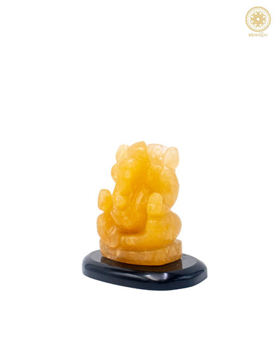 Gelber Aventurin sitzende Ganesha-Statue für Erfolg und Glück