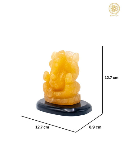Gelber Aventurin sitzende Ganesha-Statue für Erfolg und Glück