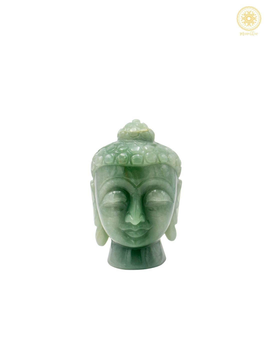Green Aventurine Buddha Statue – Hand Carved Crystal Decor Piece for Peace