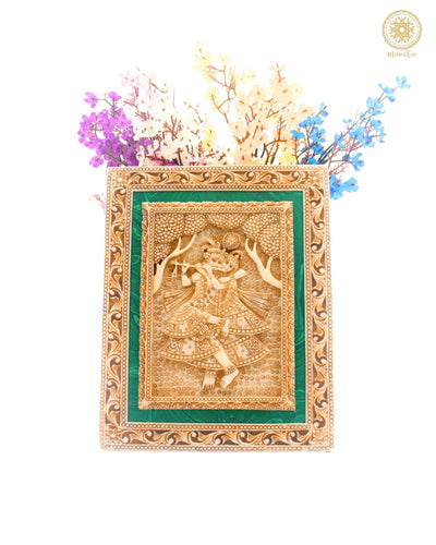 Exquisiter Radha Krishna-Wandrahmen zum Aufhängen | Wandkunst als Wohnzimmerdekoration
