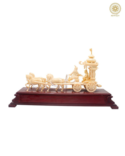 Arjun-Krishna Mahabharat Rath Schaustück | Harz Kurukshetra Streitwagen