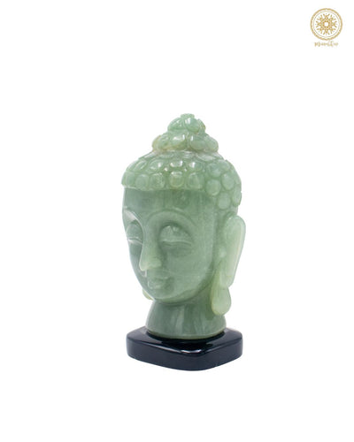 Grüner Aventurin Kristall Buddha Kopf Statue – Symbol für Frieden, Glück & Positive Energie
