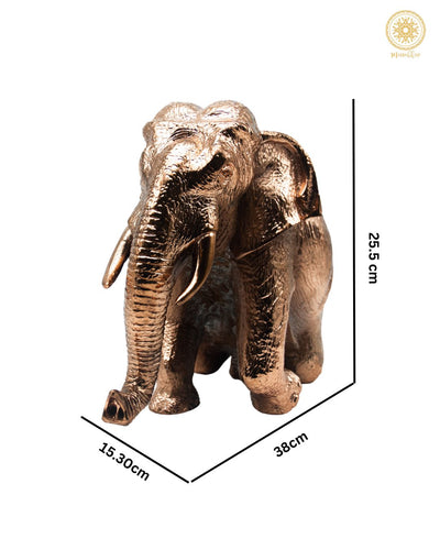 Prunkstück Elefant in Roségold | Handgefertigte Tischdekoration