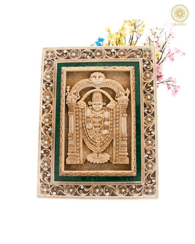Göttliche Tirupati Balaji-Wanddekoration im Rahmen für Zuhause, Büro oder Tempel