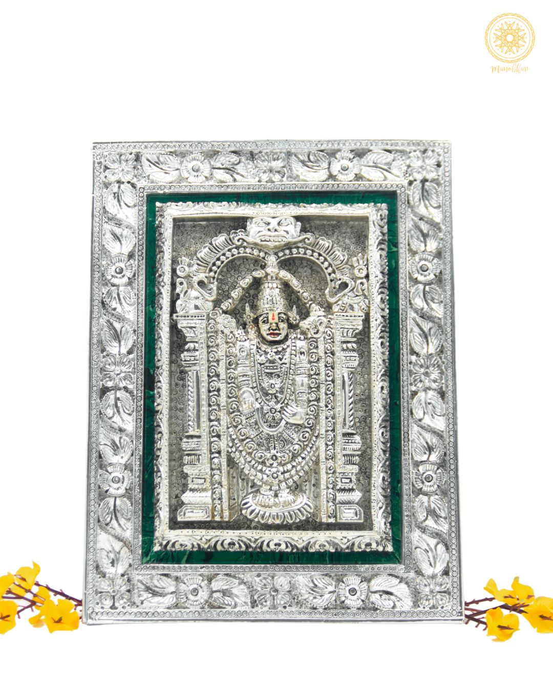 Hand carved Tirupati Balaji Frame | Silver Plated Tabletop