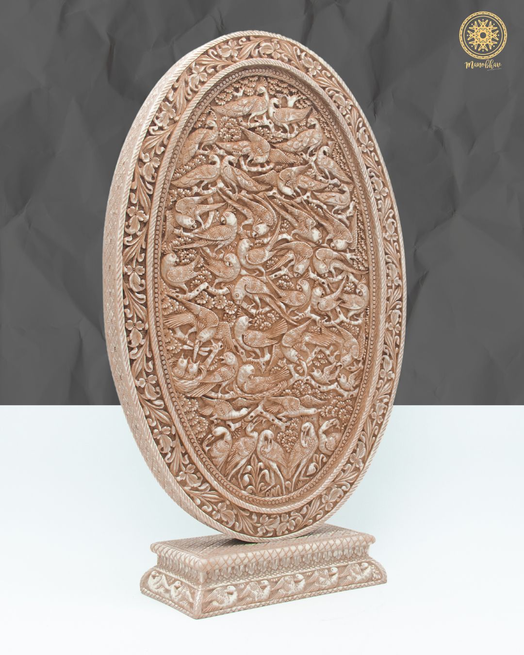 Hand Carved Unique Bird Themed Table Decor Piece | Decorative Tabletop