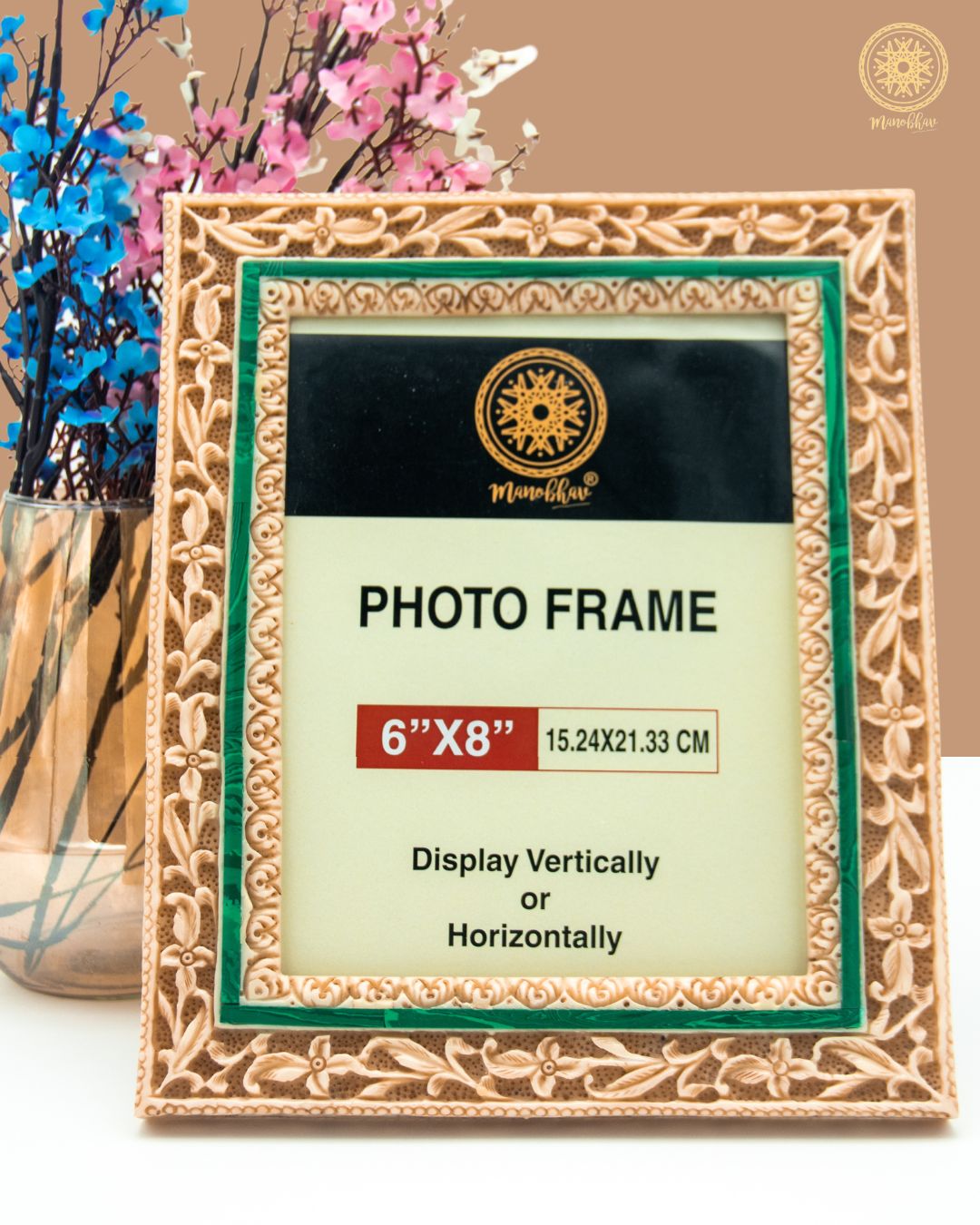 Handcrafted Resin Photo Frame Stand |  Elegant French Ivory Design