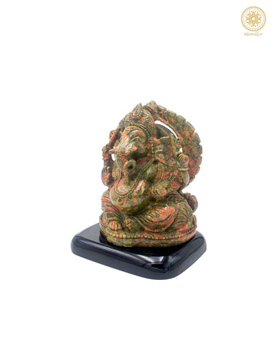 Unakit sitzende Ganesha Statue mehrfarbig für Wachstum und Harmonie