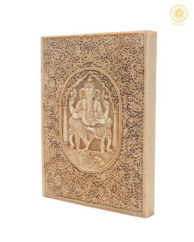 Handgeschnitzter Lord Ganesha als Wanddekoration | Hindu-Gott-Skulptur | Ganesha-Wandkunst