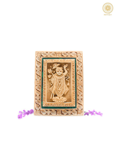 Exquisiter Shrinath Ji-Rahmen zum Aufhängen an der Wand | Prunkstück für göttliche Wanddekoration zu Hause