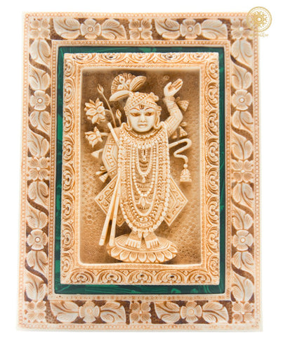 Exquisiter Shrinath Ji-Rahmen zum Aufhängen an der Wand | Prunkstück für göttliche Wanddekoration zu Hause