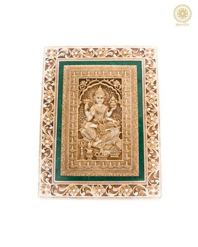 Hand Carved Goddess Lakshmi Wall Hanging Frame for Home Decor