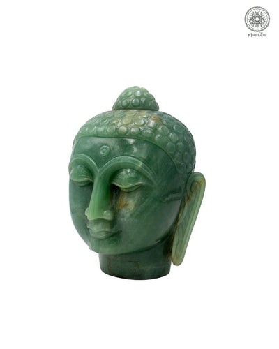Grüner Aventurin Buddha-Kopf-Statue für Frieden und positive Energie