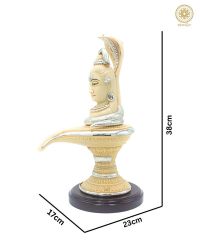 Handgeschnitztes Shiva-Idol aus Kunstharz für Zuhause | Spirituelle Shiva-Linga-Statue