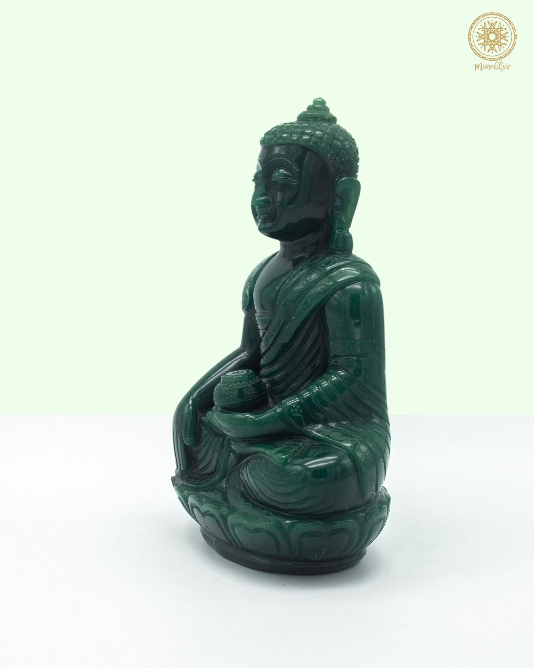 Natural Green Aventurine Buddha Statue | Hand Carved Sculpture Figurine