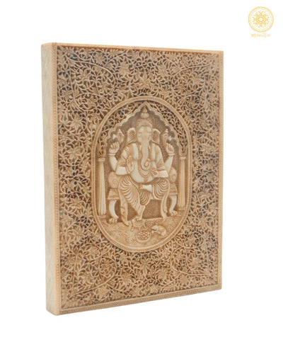 Handgeschnitzter Lord Ganesha als Wanddekoration | Hindu-Gott-Skulptur | Ganesha-Wandkunst