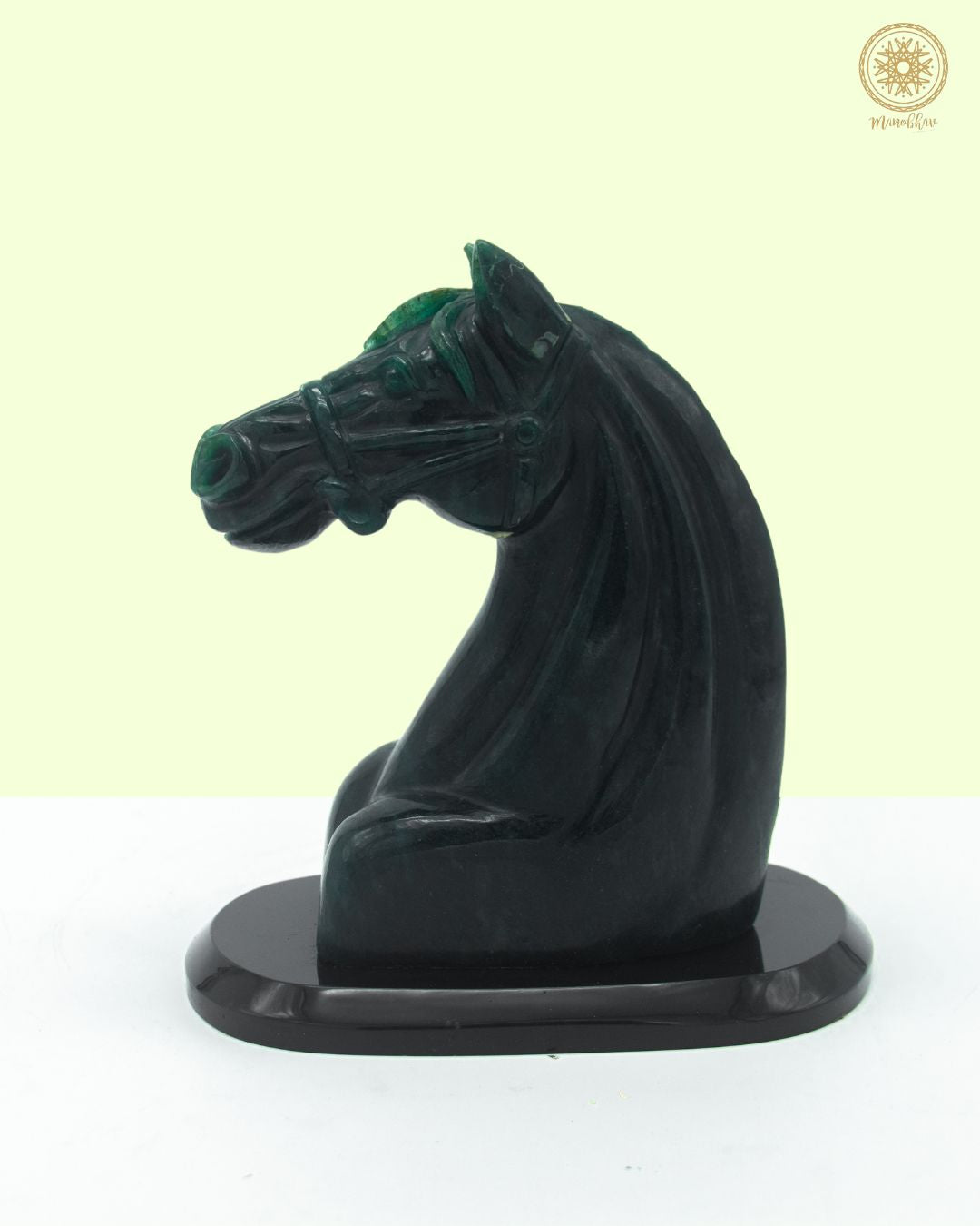 Natural Green Aventurine Horse Statue | Handmade Home Decor Sculpture
