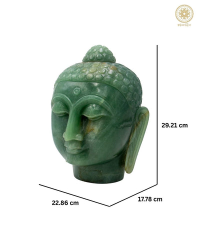 Grüner Aventurin Buddha-Kopf-Statue für Frieden und positive Energie