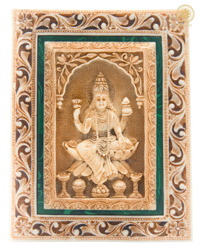 Wunderschöner Wandrahmen mit der Göttin Lakshmi | Religiöses Dekor für den Haustempel 
