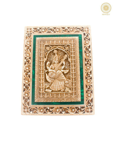 Exquisite Sarasvati Ji Wall Hanging Frame Art Decor for Home & Office