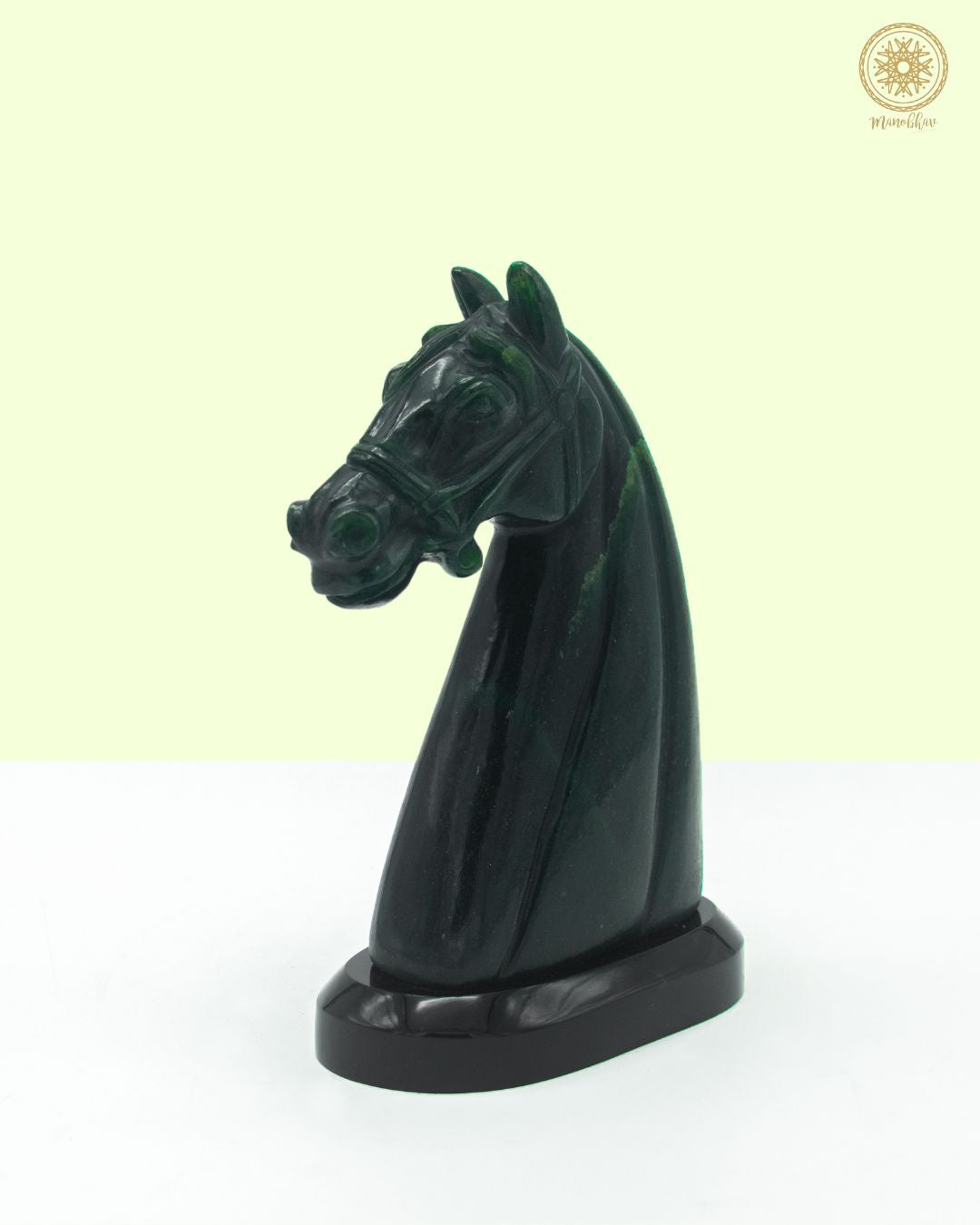 Hand carved Green Aventurine Horse Statue | Animal Art Sculpture