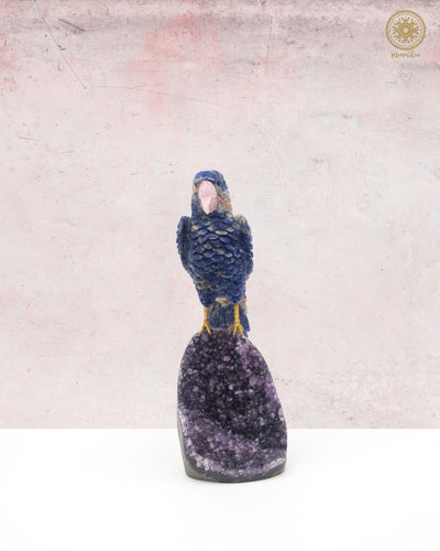 Figur eines Sodali-Papageien | Kristallvogel-Dekoration für Ihr Zuhause