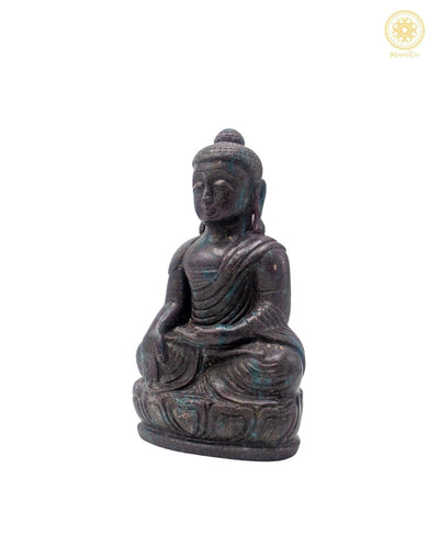 Rote Rubin sitzende Buddha-Statue für Frieden und positive Energie