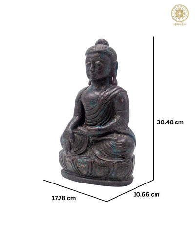 Rote Rubin sitzende Buddha-Statue für Frieden und positive Energie