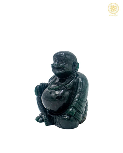 Grüne Aventurin Buddha-Statue | Kristallsymbol der Freude