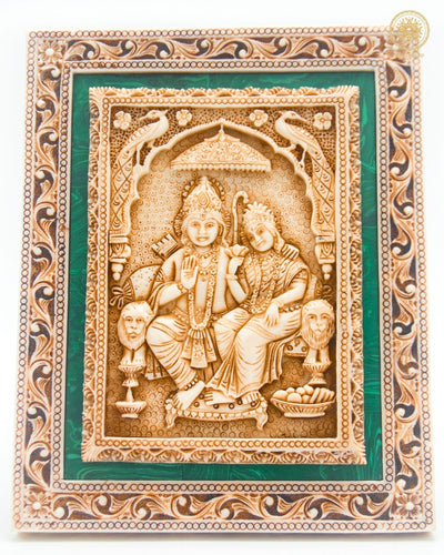 Handgeschnitzter Sita Ram Wandbehang Dekor Kunst für Wohnzimmer und Gebetsraum