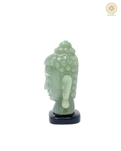 Grüner Aventurin Kristall Buddha Kopf Statue – Symbol für Frieden, Glück & Positive Energie