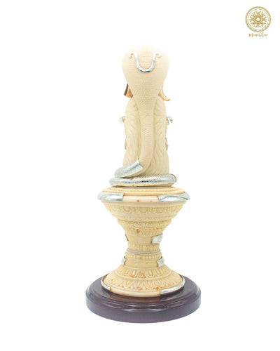 Handgeschnitztes Shiva-Idol aus Kunstharz für Zuhause | Spirituelle Shiva-Linga-Statue