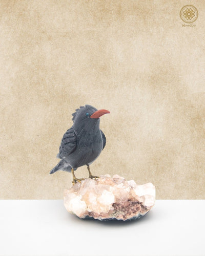 Hand-Carved Bird Figurine for Home Decor | Kasauti Sparrow Showpiece