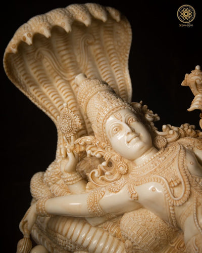 Herr Vishnu Harzstatue schlafendes Idol für Haus- und Tempeldekoration