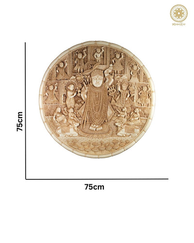 76 cm großes Shrinathji Wandbild | Harzkunst für Zuhause & Tempel