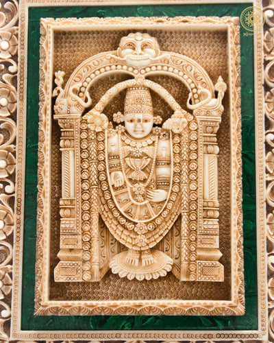 Göttliche Tirupati Balaji-Wanddekoration im Rahmen für Zuhause, Büro oder Tempel
