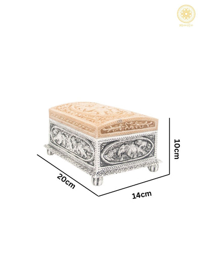 Luxuriöser handgeschnitzter Schmuck-Organizer | Vintage-Aufbewahrungsbox für Erinnerungsstücke